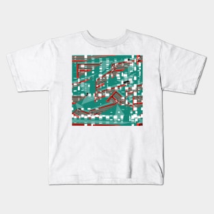 Woman Faded Sport Geometric Fashion Print cópia Kids T-Shirt